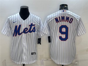 New York Mets #9 Brandon Nimmo White Cool Base Jersey