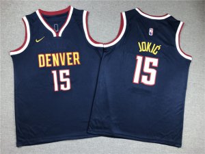 Youth Denver Nuggets #15 Nikola Jokić Navy Swingman Jersey