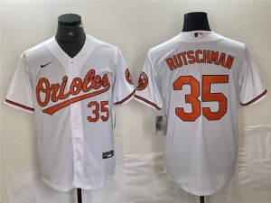 Baltimore Orioles #35 Adley Rutschman White Limited Jersey