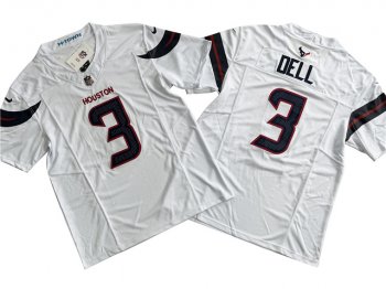 Houston Texans #3 Tank Dell 2024 White Vapor F.U.S.E. Limited Jersey