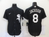 Chicago White Sox #8 Bo Jackson Black Cool Base Jersey