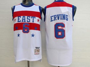 Philadelphia 76ers #6 Julius Erving 1980 All Star White Jersey