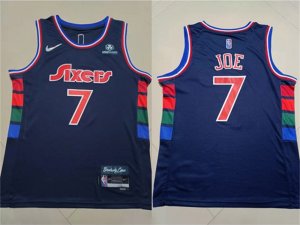 Philadelphia 76ers #7 Isaiah Joe Navy 2021-22 City Edition Swingman Jersey