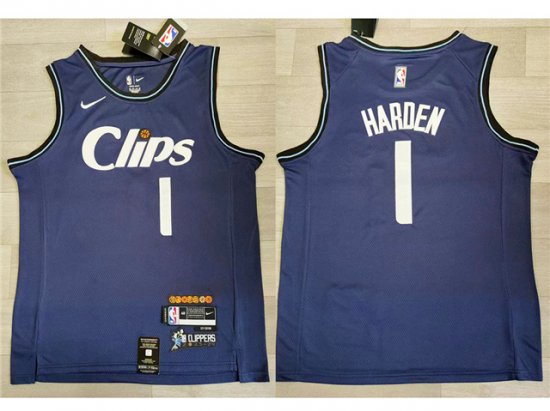 Los Angeles Clippers #1 James Harden 2023-24 Black City Edition Swingman Jersey