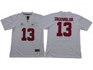 Youth NCAA Alabama Crimson Tide #13 Tua Tagovailoa White College Football Jersey