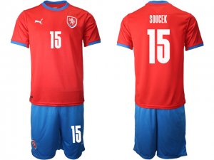 National Czech Republic #15 Soucek Home Red 2020/21 Soccor Jersey