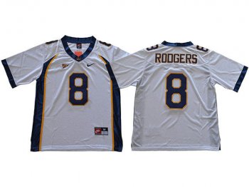 NCAA California Golden Bears #8 Aaron Rodgers White College Football Jersey