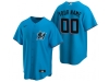 Miami Marlins Custom #00 Light Blue Cool Base Jersey