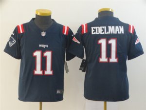 Youth New England Patriots #11 Julian Edelman Navy Vapor Limited Jersey