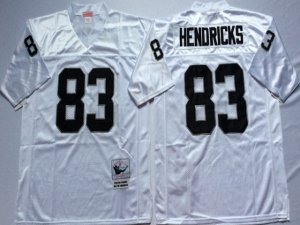 Los Angeles Raiders #83 Ted Hendricks Throwback White Jersey