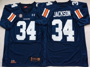 NCAA Auburn Tigers #34 Bo Jackson Navy College Football Jersey