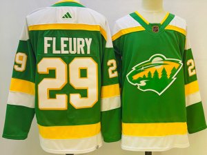 Minnesota Wild #29 Marc Andre Fleury Green 2022/23 Reverse Retro Jersey