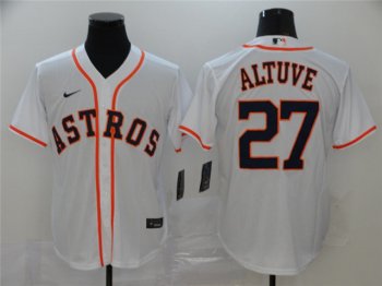 Houston Astros #27 Jose Altuve White Cool Base Jersey