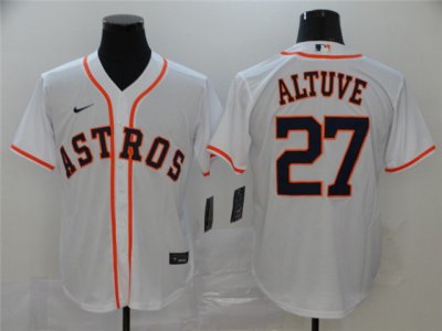 Houston Astros #27 Jose Altuve White Cool Base Jersey