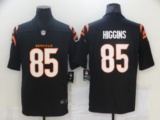 Cincinnati Bengals #85 Tee Higgins Black Vapor Limited Jersey - Click Image to Close