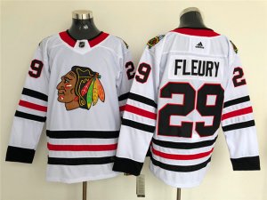 Chicago Blackhawks #29 Marc-Andre Fleury White Jersey