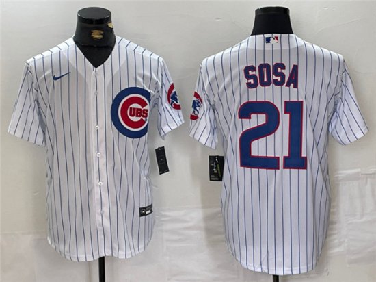 Chicago Cubs #21 Sammy Sosa White Limited Jersey