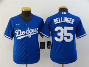 Youth Los Angeles Dodgers #35 Cody Bellinger Royal Blue Cool Base Jersey