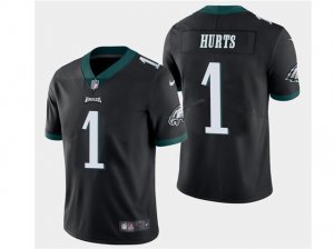 Youth Philadelphia Eagles #1 Jalen Hurts Black Vapor Limited Jersey