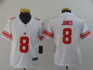 Youth New York Giants #8 Daniel Jones White Vapor Limited Jersey