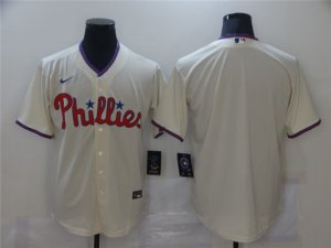 Philadelphia Phillies Blank Cream Cool Base Jersey