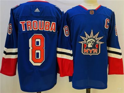 New York Rangers #8 Jacob Trouba Royal 2022/23 Reverse Retro Jersey