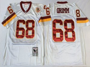 Washington Redskins #68 Russ Grimm Throwback White Jersey