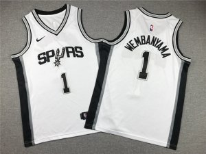 Youth San Antonio Spurs #1 Victor Wembanyama White Swingman Jersey