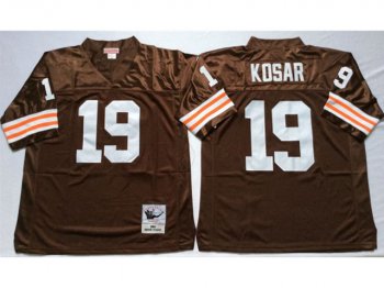 Cleveland Browns #19 Bernie Kosar 1986 Throwback Brown Jersey