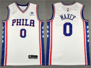 Philadelphia 76ers #0 Tyrese Maxey White Swingman Jersey