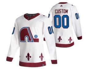 Colorado Avalanche Custom #00 2020-21 Reverse Retro White Jersey