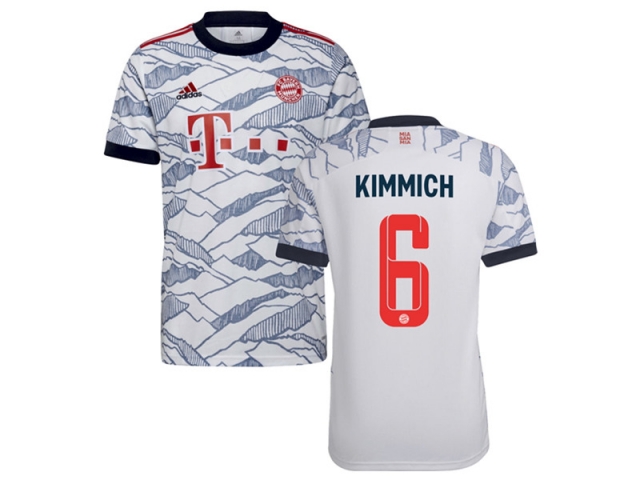Club Bayern Munich #6 Kimmich Third White 2021/22 Soccer Jersey - Click Image to Close