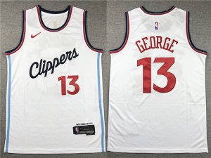 Los Angeles Clippers #13 Paul George 2024-25 White Swingman Jersey