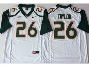 NCAA Miami Hurricanes #26 Sean Taylor White College Football Jersey