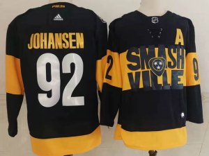 Nashville Predators #92 Ryan Johansen Black 2022 Stadium Series Jersey