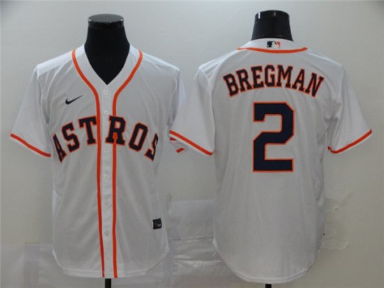 Houston Astros #2 Alex Bregman White Cool Base Jersey