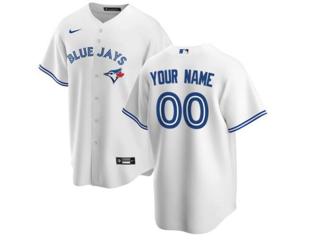 Toronto Blue Jays Custom #00 Home White Cool Base Jersey - Click Image to Close