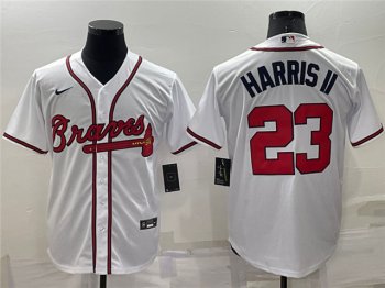 Atlanta Braves #23 Michael Harris II White Cool Base Jersey