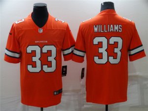 Denver Broncos #33 Javonte Williams Orange Color Rush Limited Jersey