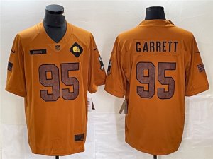 Cleveland Browns #95 Myles Garrett 2023 Brown Salute To Service Limited Jersey