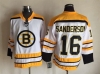 Boston Bruins #16 Derek Sanderson Vintage CCM White Jersey