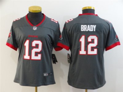 Women's Tampa Bay Buccaneers #12 Tom Brady Gray Vapor Limited Jersey