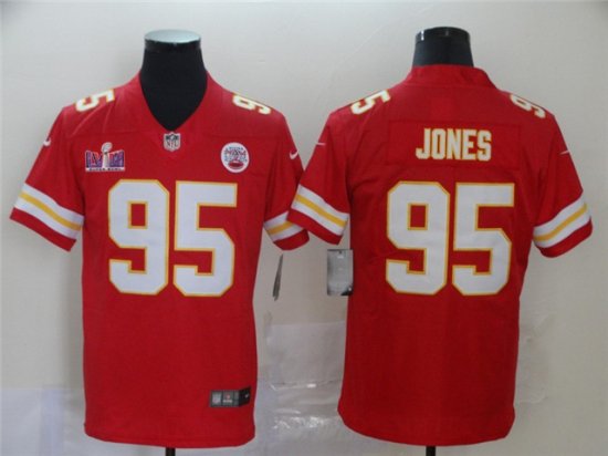 Kansas City Chiefs #95 Chris Jones Red Super Bowl LVIII Limited Jersey