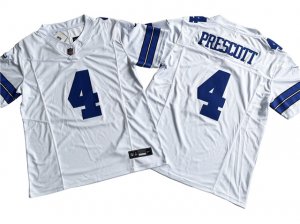 Dallas Cowboys #4 Dak Prescott White Vapor F.U.S.E. Limited Jersey