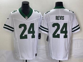 New York Jets #24 Darrelle Revis Legacy White Vapor F.U.S.E. Limited Jersey