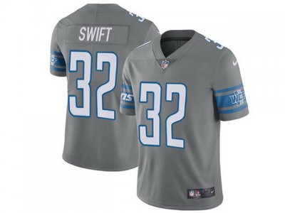 Detroit Lions #32 D'Andre Swift Silver Color Rush Limited Jersey