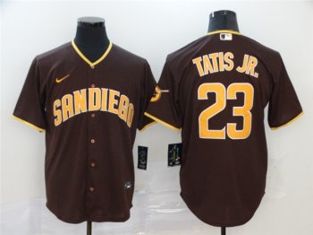 San Diego Padres #23 Fernando Tatis Jr. Brown Cool Base Jersey