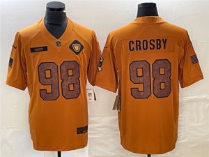 Las Vegas Raiders #98 Maxx Crosby 2023 Brown Salute To Service Limited Jersey