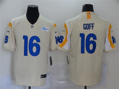 Los Angeles Rams #16 Jared Goff 2020 Bone Vapor Limited Jersey