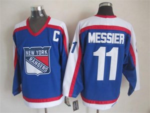 New York Rangers #11 Mark Messier 1977 CCM Throwback Blue Jersey